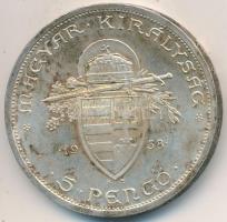 1938. 5P Ag "Szent István" T:2- Adamo P8.1