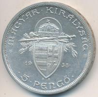 1938. 5P Ag "Szent István" T:2 Adamo P8.1