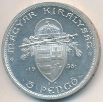 1938. 5P Ag "Szent István" T:2 Adamo P8.1