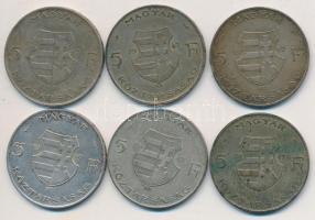 1947. 5Ft Ag "Kossuth" (6x) T:2-,3
Adamo F8.1