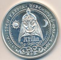 1993. "Atilla Emlékérem" Ag emlékérem (31.1g/0.925/42,5mm) dísztokban, tanúsítvánnyal T:PP
