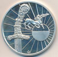 1993. "Atilla Emlékérem" Ag emlékérem (31.1g/0.925/42,5mm) dísztokban, tanúsítvánnyal T:PP