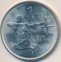 Kína 1990. 1Y "Olimpiai játékok - Íjászat" T:1 China 1990. Yuan "11th Asian Games - Beijing 1990 / Archer" C:UNC