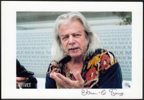 Somló Tamás aláírása az őt ábrázoló fotón