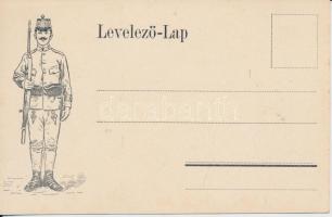 Eger, Kaszárnya, hátoldalán katonai grafika (fl)