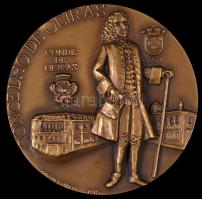 Portugália 1985. "Oeiras közigazgatási területe - Oeiras grófja" Br emlékérem dísztokban, ...