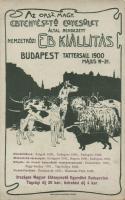 1900 Budapest, az Országos Ebtenyésztő Egyesület által rendezett Nemzetközi Eb Kiállítás, reklám (ázott / wet damage)