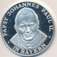 NSZK 1980. "II. János Pál pápa látogatása Bajorországban" Ag emlékérem (10.19g/0.999) T:PP GFR 1980. "The Visit of Pope John Paul II to Bavaria" commemorative Ag medallion (10.19g/0.999) C:PP