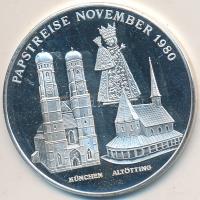 NSZK 1980. "II. János Pál pápa látogatása Bajorországban" Ag emlékérem (10.19g/0.999) T:PP...