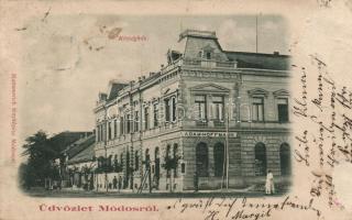 Módos, Községháza, Adam Hoffmann kereskedése / town hall, Adam Hoffmann's shop (b)