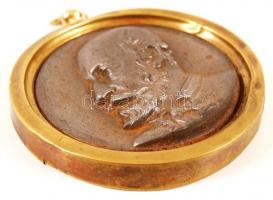 Bem tábornok, falikép, sérült réz keretben, d:8 cm