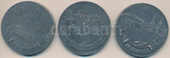 Oroszország DN "Lermontov", 2Belinsky", "Radishchev" 3xklf Al emlékérem (60...