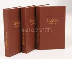 Goethe, antológia a költő ifjúkori, férfi és öregkori műveiből. Minikönyv, kiadói aranyozott műbőr kötés, jó állapotban.