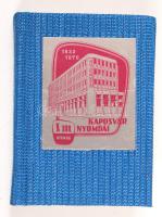 Kaposvár nyomdái 1832-1976. Kaposvár, 1976. Minikönyv, kiadói egészvászon kötés, jó állapotban.