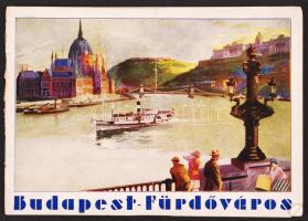 cca 1930 Budapest fürdőváros 40 oldalas képes ismertető füzet