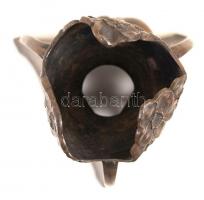 Jelzett szecessziós gyertyatartó, ón, tetején apró horpadással, m:18,5 cm / Art Noveau candelstick, ...