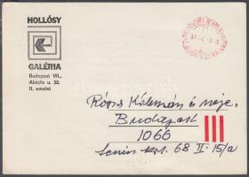 1987 Meghívó Batári László festőművész kiállításának megnyitójára, saját kezű aláírásával