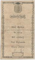 1806. 5G "Bécsi városi bankócédula" vízjellel T:III tűlyukak
Habsburg Monarchy 1806. 5 Gul...