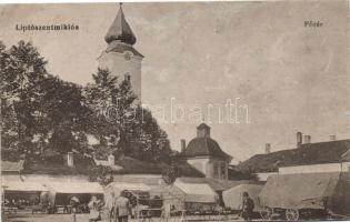 Liptószentmiklós, Fő tér / main square, market (r)
