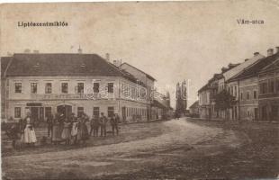 Liptószentmiklós, Vám utca, Weiser Hotel Krone / street (fl)