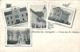 Szentgyörgy, town hall, railway station, spa, church (small tear)