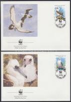 WWF Birds set 4 FDC WWF: Madarak sor 4 db FDC-n