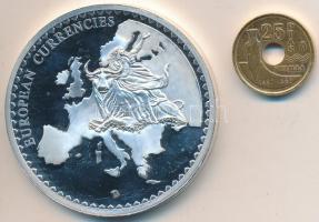 Spanyolország DN. "Európai valuták" ezüstözött emlékérem 1997. 25Ptas-al T:PP
Spain ND. &q...