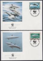 WWF: Dolphins set 4 FDC WWF: Delfinek sor 4 db FDC-n