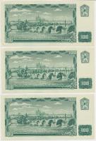 Csehszlovákia 1961. 100K (3x) sorszámkövető T:II- (hajtatlanok)
Czechoslovakia 1961. 100 Korun (3x) ...