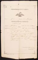 1856 Magyar Posta Romániában Galatzban feladott távirat Brailába / 1856 Telegraph from Galati to Braila by Austro-Hungarian post