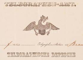 1856 Magyar Posta Romániában Galatzban feladott távirat Brailába / 1856 Telegraph from Galati to Bra...