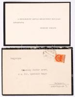 1942 Horthy Miklós kártyája Maleczky Oszkár operaénekesnek, melyben megköszöni a fia halála miatt kifejezett részvétnyilvánítást