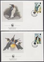 WWF: Pingvinek sor 4 db FDC-n WWF: Penguins set 4 FDC