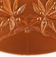 Daniel Ponce (1933-): Republique Francaise. Bronz plakett, kétoldalas, jelzett, dísztokban, d:10 cm ...