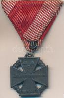 1916. "Károly-Csapatkereszt" cink kitüntetés mellszalaggal T:2,2- Hungary 1916. "Karl Troop Cross" zinc decoration with ribbon C:XF,VF