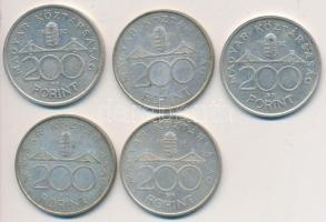 1992-1994. 200Ft Ag (5x) T:2