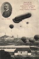1909 Frankfurt, Internationale Luftschiffahrt-Ausstellung im Frankfurt, Major von Parseval / German airship expo