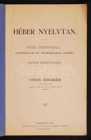 Stern Ábrahám: Héber nyelvtan. Rövid vezérfonal középiskolások és szemináriumok számára. Második javított kiadás. Bp., 1901, Wodianer és Fiai. Papírkötés. Kissé viseltes állapotban.