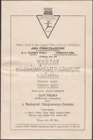 1934 Bp., Meghívó és műsorterv az Anna főhercegasszony fővédnöksége alatt álló Magyar Mozgásművészeti Csoport II. előadására