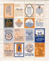 1915 ELMA levélzárók 16-as kisív