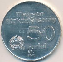 1974. 50Ft Ag "50 éves az MNB" T:BU