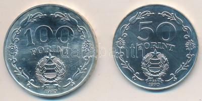 1970. 50Ft Ag + 100Ft "Felszabadulás" pár T:BU