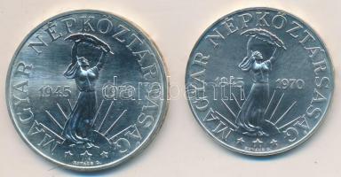 1970. 50Ft Ag + 100Ft "Felszabadulás" pár T:BU