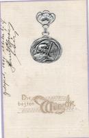 Die besten Wünsche / Emb. Raphael Tuck greeting card 'Künstlerische Blumen Serie'