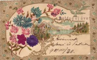 Emb. litho greeting, silk card