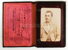 1896 Az ezredéves országos kiállítás teljes idejére szóló fényképes bérletjegy