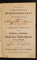 1870-1871 Pest, Pestvárosi elemi népiskolai rendszabályzat és értesítő