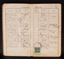 1920 Bp., Budapesti Magyar Királyi Egyetem Közgazdaságtudományi Kara álta kiadott leckekönyv a karon...