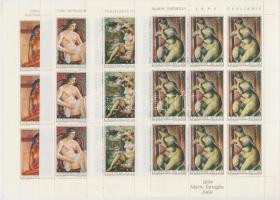 Paintings minisheet set Festmények kisív sor