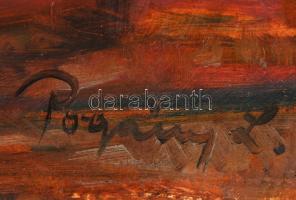 Pogány jelzéssel: Titkok. Olaj, vászon, 60×50 cm